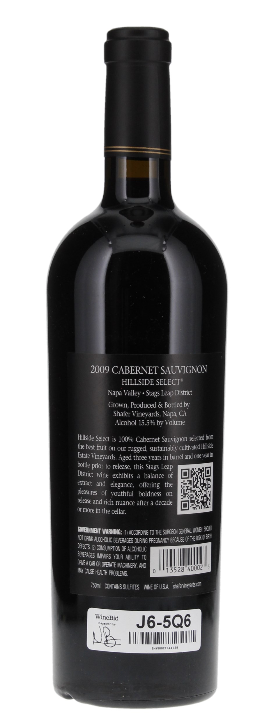2009 Shafer Vineyards Hillside Select Cabernet Sauvignon, 750ml