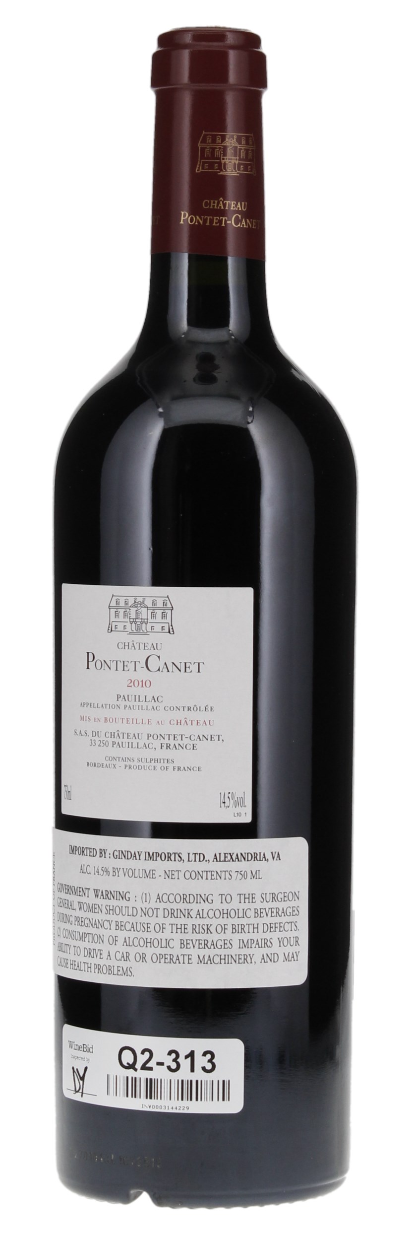 2010 Château Pontet-Canet, 750ml