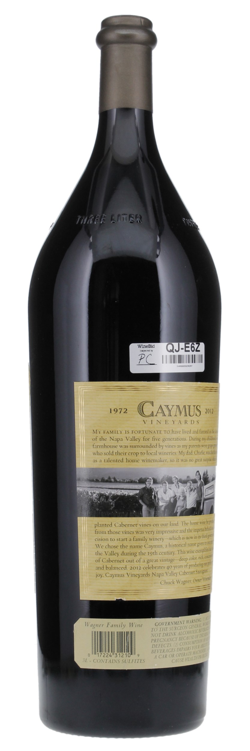 2012 Caymus 40th Anniversary Cabernet Sauvignon, 3.0ltr