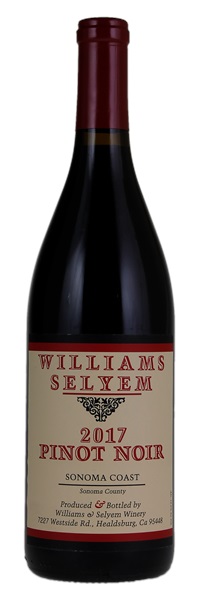 2017 Williams Selyem Sonoma Coast Pinot Noir, 750ml