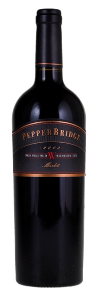 2003 Pepper Bridge Merlot, 750ml