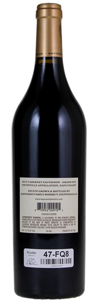 2017 Kapcsandy Family Wines State Lane Vineyard Grand Vin Cabernet Sauvignon, 750ml