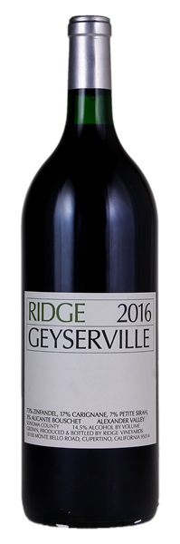 2016 Ridge Geyserville, 1.5ltr