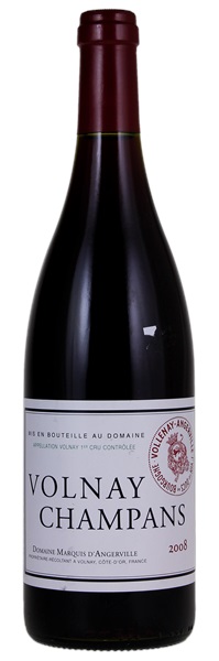 2008 Marquis d'Angerville Volnay Champans, 750ml