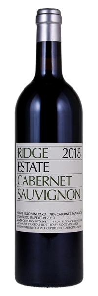 2018 Ridge Estate Cabernet Sauvignon, 750ml