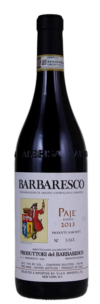 2013 Produttori del Barbaresco Barbaresco Paje Riserva, 750ml