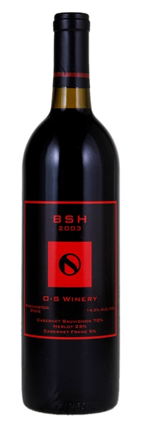 2003 O&S Winery (Owen Sullivan) BSH, 750ml