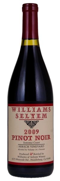 2009 Williams Selyem Hirsch Vineyard Pinot Noir, 750ml