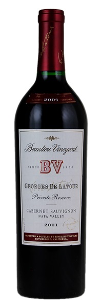 2001 Beaulieu Vineyard Georges de Latour Private Reserve Cabernet Sauvignon, 750ml