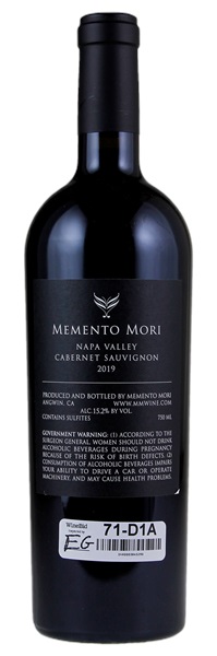 2019 Memento Mori Cabernet Sauvignon, 750ml