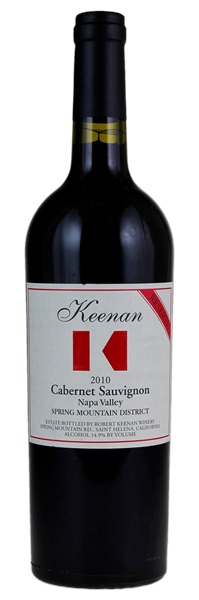 2010 Robert Keenan Winery Spring Mountain Reserve Cabernet Sauvignon, 750ml