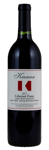2017 Robert Keenan Winery Upper Bowl Vineyard Cabernet Franc, 750ml