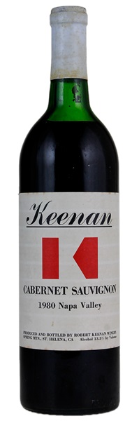 1980 Robert Keenan Winery Cabernet Sauvignon, 750ml