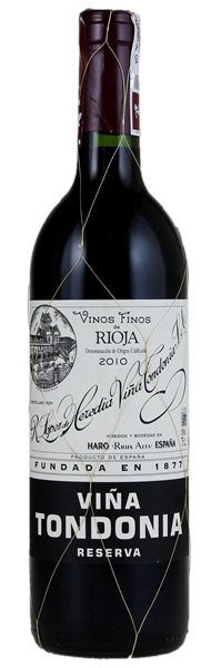 2010 Lopez de Heredia Rioja Vina Tondonia Reserva, 750ml
