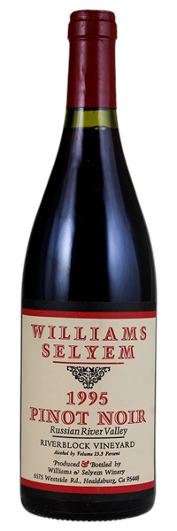 1995 Williams Selyem Riverblock Vineyard Pinot Noir, 750ml