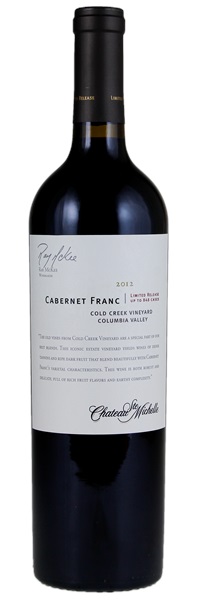 2012 Chateau Ste. Michelle Limited Release Cold Creek Vineyard Cabernet Franc, 750ml