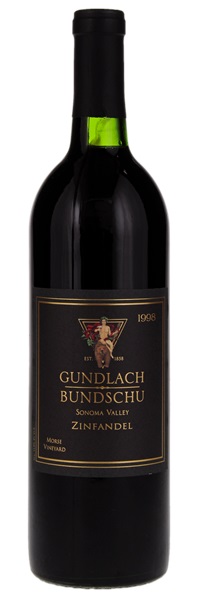 1998 Gundlach Bundschu Morse Vineyard Zinfandel, 750ml