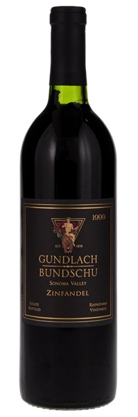 1999 Gundlach Bundschu Rhinefarm Vineyard Zinfandel, 750ml