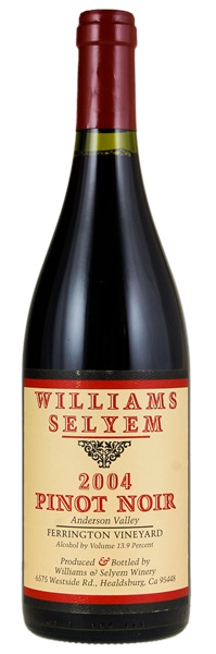 2004 Williams Selyem Ferrington Vineyard Pinot Noir, 750ml