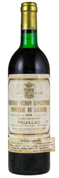 1978 Château Pichon-Longueville-Comtesse-de-Lalande, 750ml