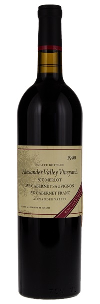 1999 Alexander Valley Vineyards Wine Club Reserve Red, 750ml