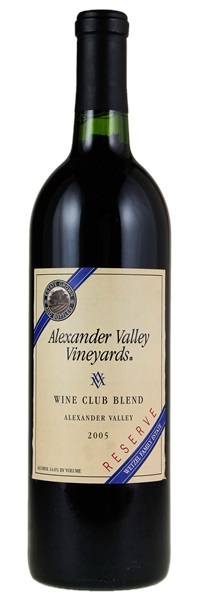2005 Alexander Valley Vineyards Wine Club Reserve Red, 750ml