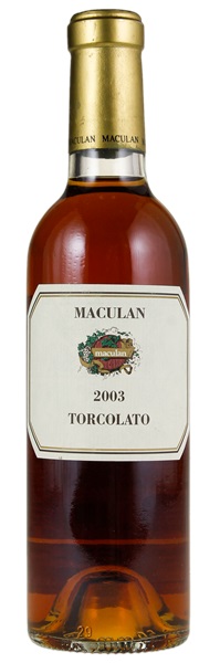 2003 Maculan Torcolato, 375ml