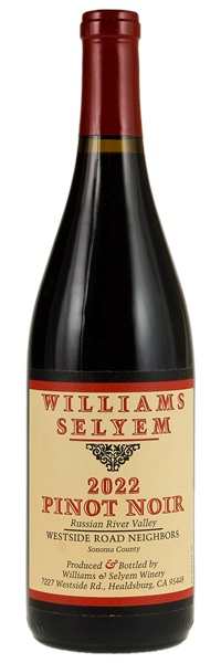 2022 Williams Selyem Westside Road Neighbors Pinot Noir, 750ml