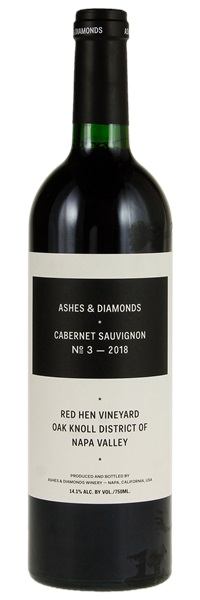 2018 Ashes & Diamonds Red Hen Vineyard No. 3 Cabernet Sauvignon, 750ml
