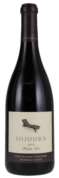 2010 Sojourn Cellars Sangiacomo Vineyard Pinot Noir, 750ml