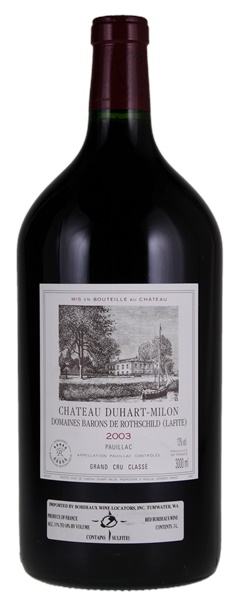 2003 Château Duhart-Milon-Rothschild, 3.0ltr