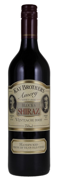 2002 Kay Brothers Amery Block 6 Shiraz (Screwcap), 750ml