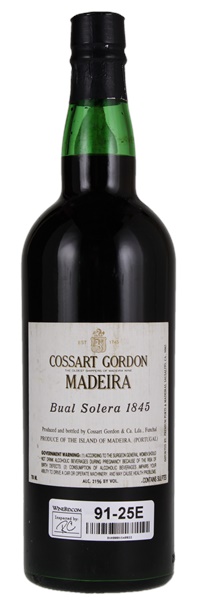 1845 Cossart Gordon Bual 1845 Solera Madeira, 750ml