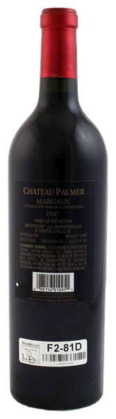 2007 Château Palmer, 750ml