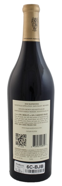 2010 Kapcsandy Family Wines State Lane Vineyard Rapszodia, 750ml