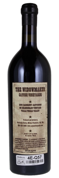 2004 Cayuse En Chamberlin Vineyard The Widowmaker Cabernet Sauvignon, 750ml