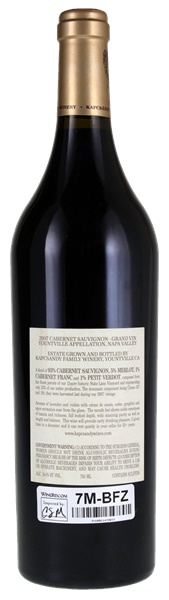 2007 Kapcsandy Family Wines State Lane Vineyard Grand Vin Cabernet Sauvignon, 750ml