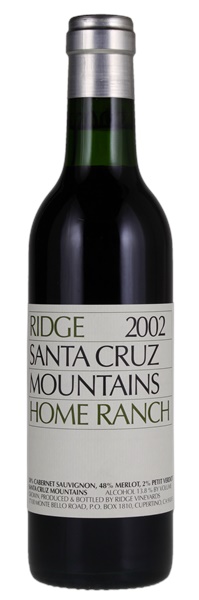 2002 Ridge Home Ranch Santa Cruz Mountains Red, 375ml