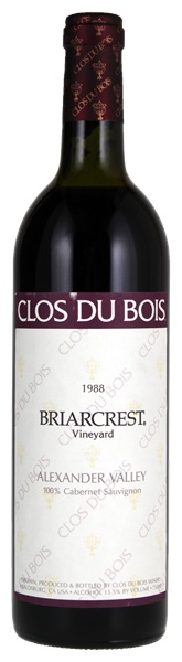 1988 Clos du Bois Briarcrest Cabernet Sauvignon, 750ml