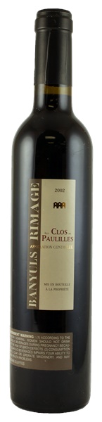 2002 Les Clos de Paulilles Banyuls Rimage, 500ml