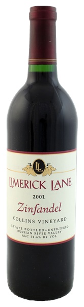2001 Limerick Lane Collins Vineyard Zinfandel, 750ml