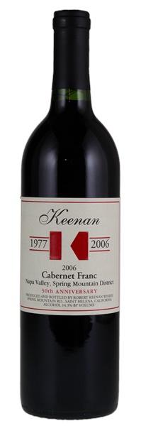 2006 Robert Keenan Winery Spring Mountain District Cabernet Franc, 750ml