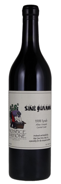 1998 Sine Qua Non Hospice Du Rhone Alban Vineyard Syrah, 750ml