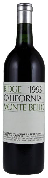1993 Ridge Monte Bello, 750ml