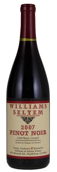 2007 Williams Selyem Central Coast Pinot Noir, 750ml