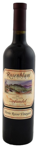 2002 Rosenblum Monte Rosso Vineyard Reserve Zinfandel, 750ml