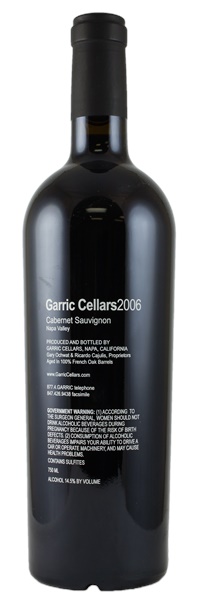 2006 Garric Cellars Cabernet Sauvignon, 750ml