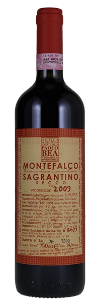 2003 Paolo Bea Montefalco Sagrantino Pagliaro, 750ml