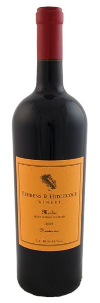 2002 Behrens & Hitchcock Alder Springs Vineyard Merlot, 750ml