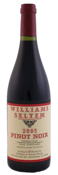 2003 Williams Selyem Peay Vineyard Pinot Noir, 750ml